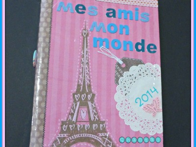 Mini álbum Scrapbook °Haz una página conmigo° Mes amis, mon monde #2