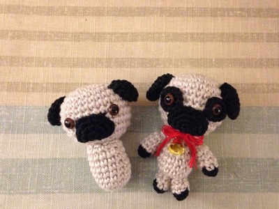 Perro pug, amigurumi, crochet
