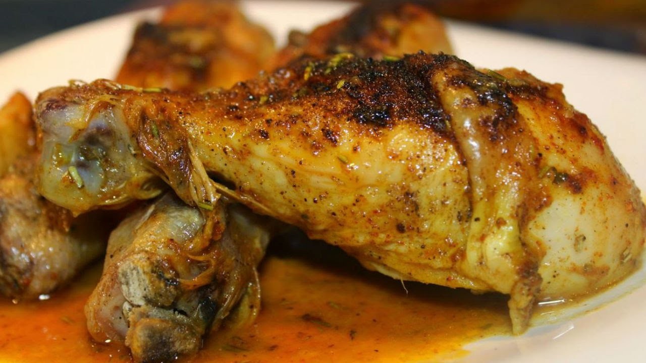 Pollo rostizado con cebollitas cambray y aceitunas. Cocinemos juntos