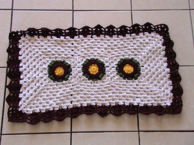 PRESENTACION TAPETE FLOR #7 CROCHET