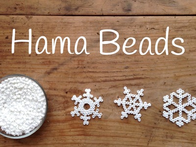 Copos de nieve hechos con hama beads para Navidad