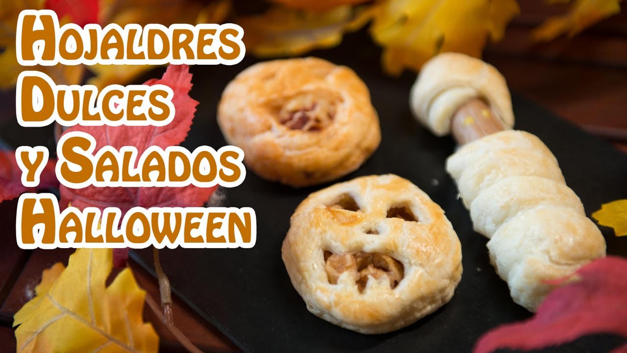 Hojaldres Dulces y Salados Halloween, Calabazas y Momias