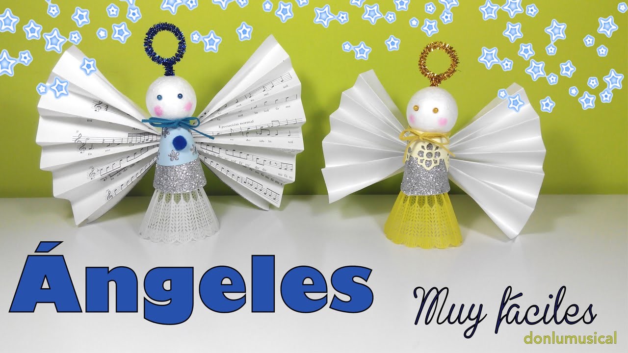 Angeles de Navidad Christmas angels manualidades fáciles