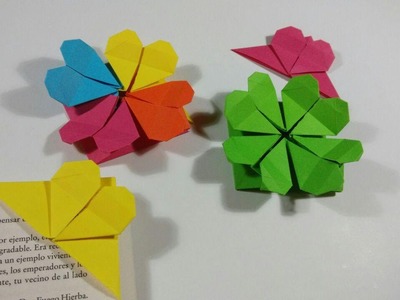 Como hacer un corazon punto de libro - Origami