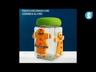 ¿Cómo hacer un frasco decorado con motivos navideños?