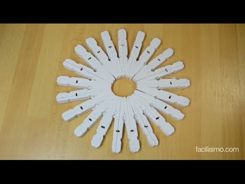 Cómo hacer un salvamanteles con pinzas de tender | facilisimo.com