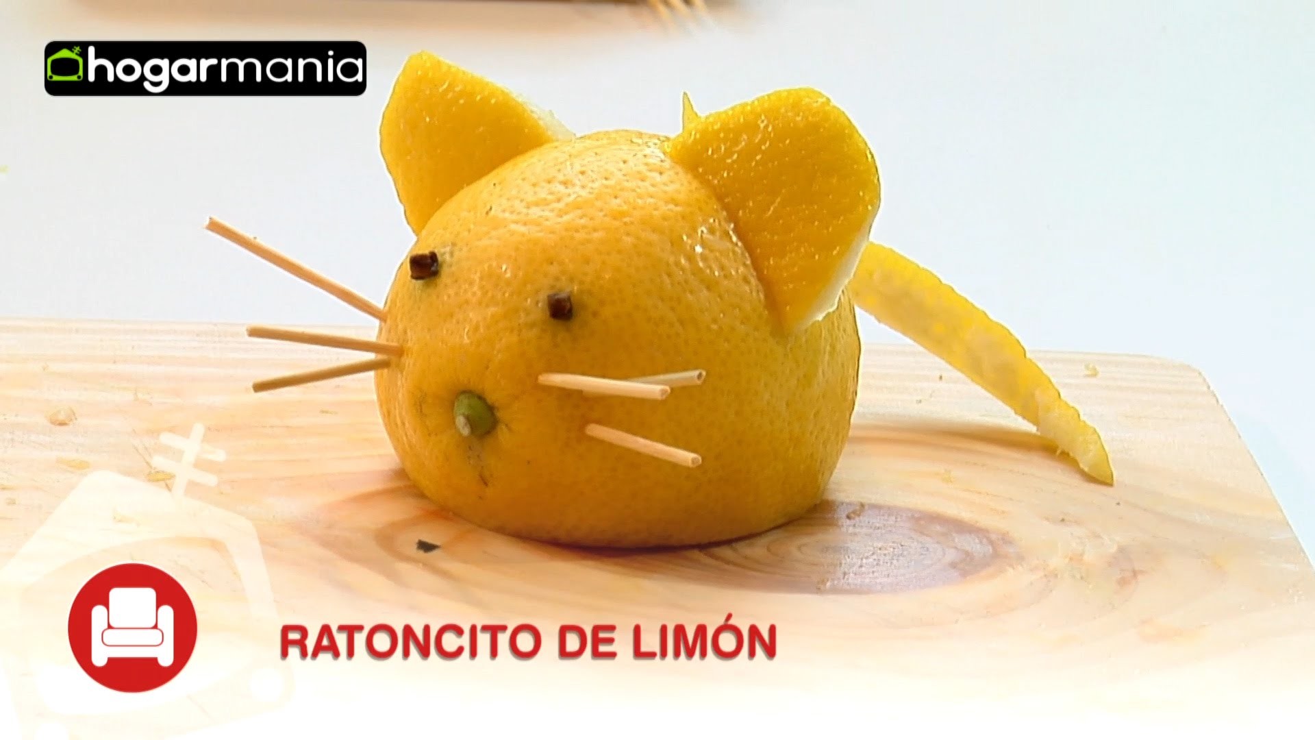 Decoración con frutas: Cómo hacer un ratón con un limón