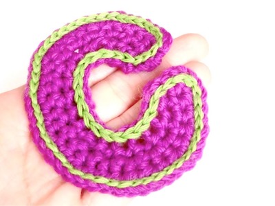 Letra "C" a crochet | How to crochet letter C