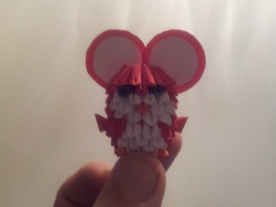 ORIGAMI 3D. Mini ratón rojo, tutorial.