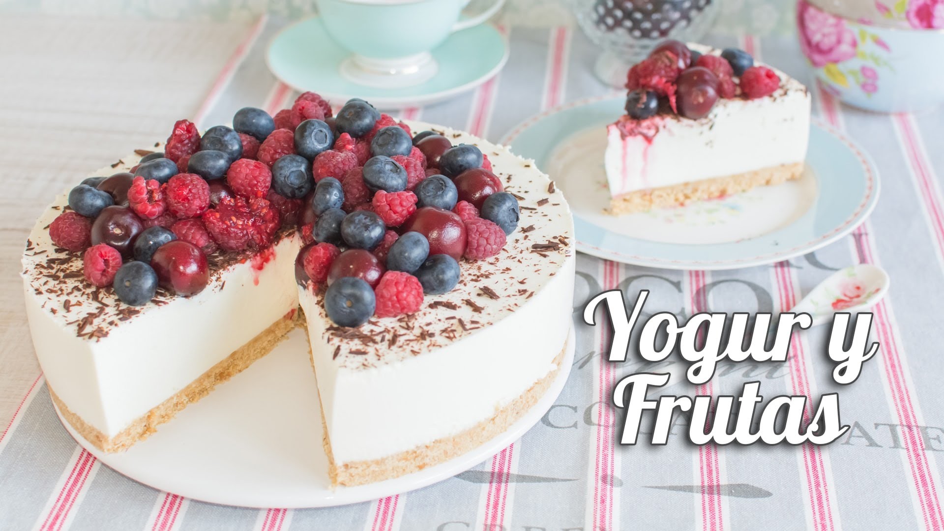 Tarta fría de yogur y frutas | Postre sin horno | Quiero Cupcakes!