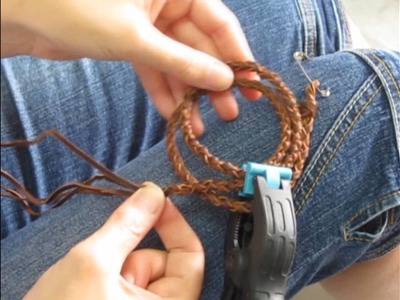 Trenza redonda de 4 cabos.