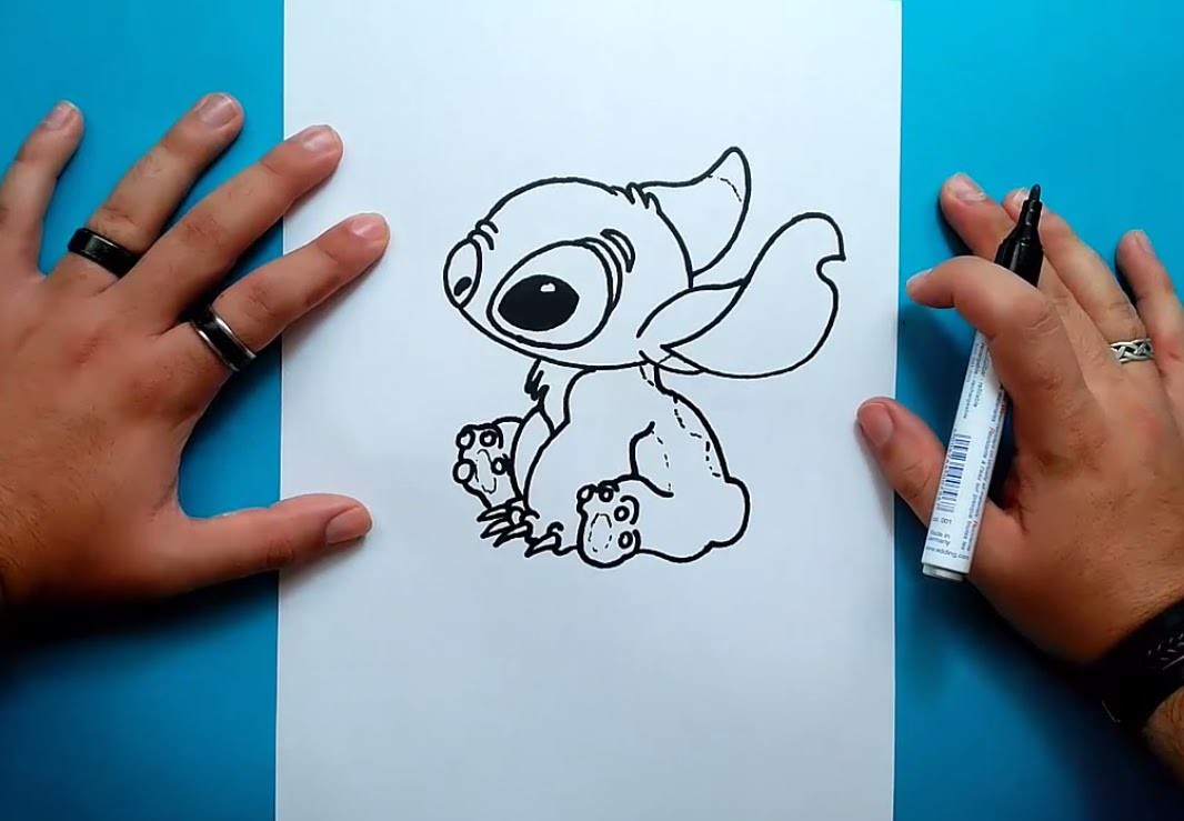 Como dibujar a Stitch paso a paso - Lilo y Stitch | How to draw Stitch - Lilo & Stitch