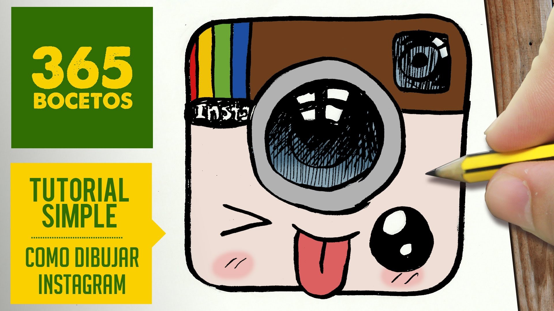 COMO DIBUJAR LOGO INSTAGRAM KAWAII PASO A PASO - Dibujos kawaii faciles - draw Logo Instagram