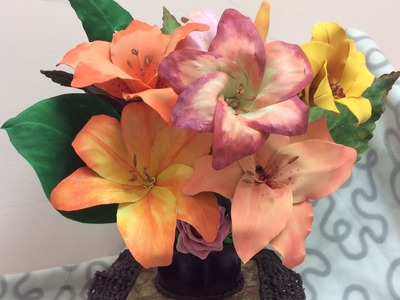 Como hacer Centro de Mesa Para flores-How to make centerpiece for flowers