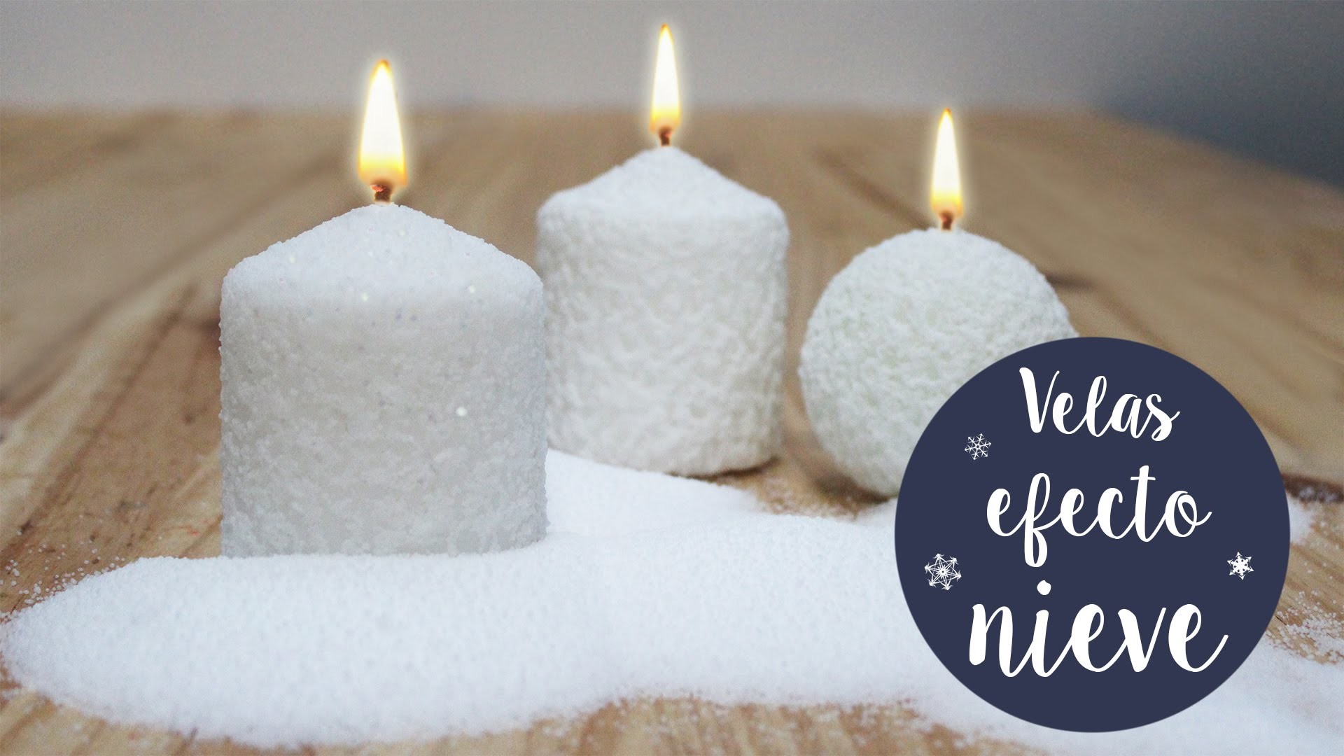 Hacer velas efecto nieve