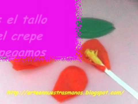 Mi rosa de papel  crepe