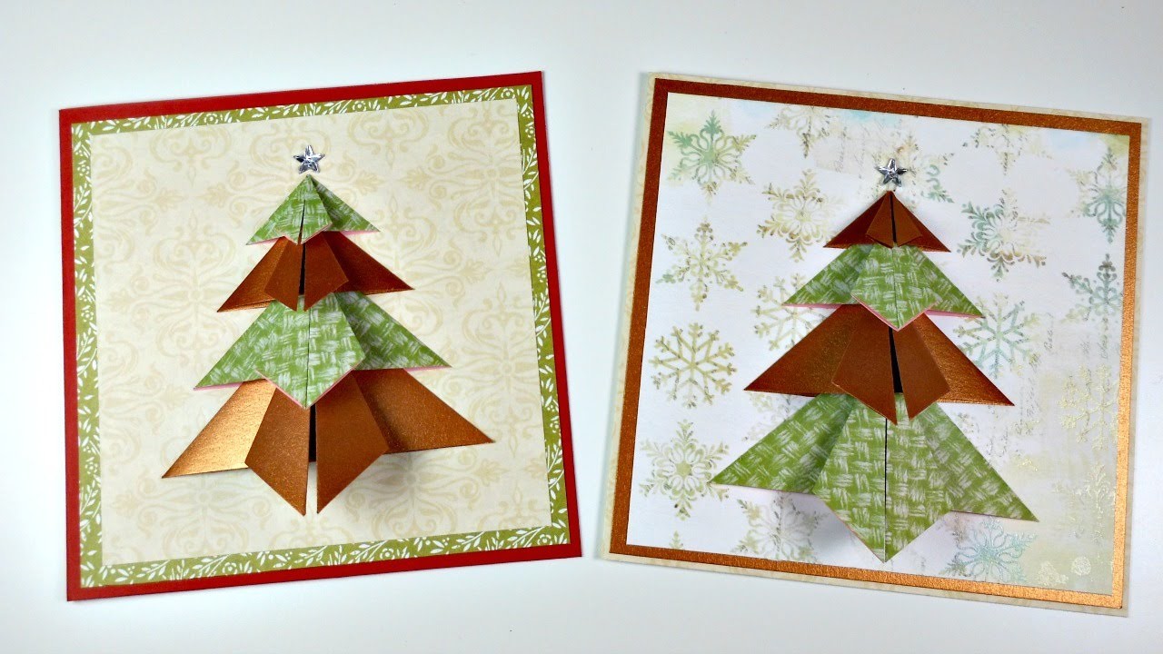 Tarjeta de Navidad con Arbol de Origami | Cardmaking | Munco@Party