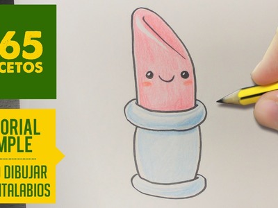 COMO DIBUJAR UNA PINTALABIOS KAWAII PASO A PASO - Dibujos kawaii faciles - How to draw a lipstick