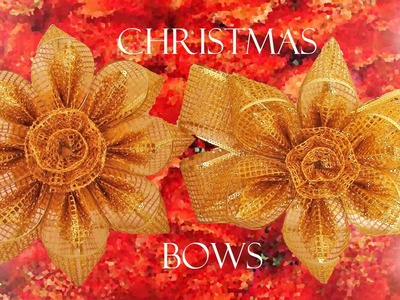 Como hacer decoraciones para navidad - how to make Christmas bows