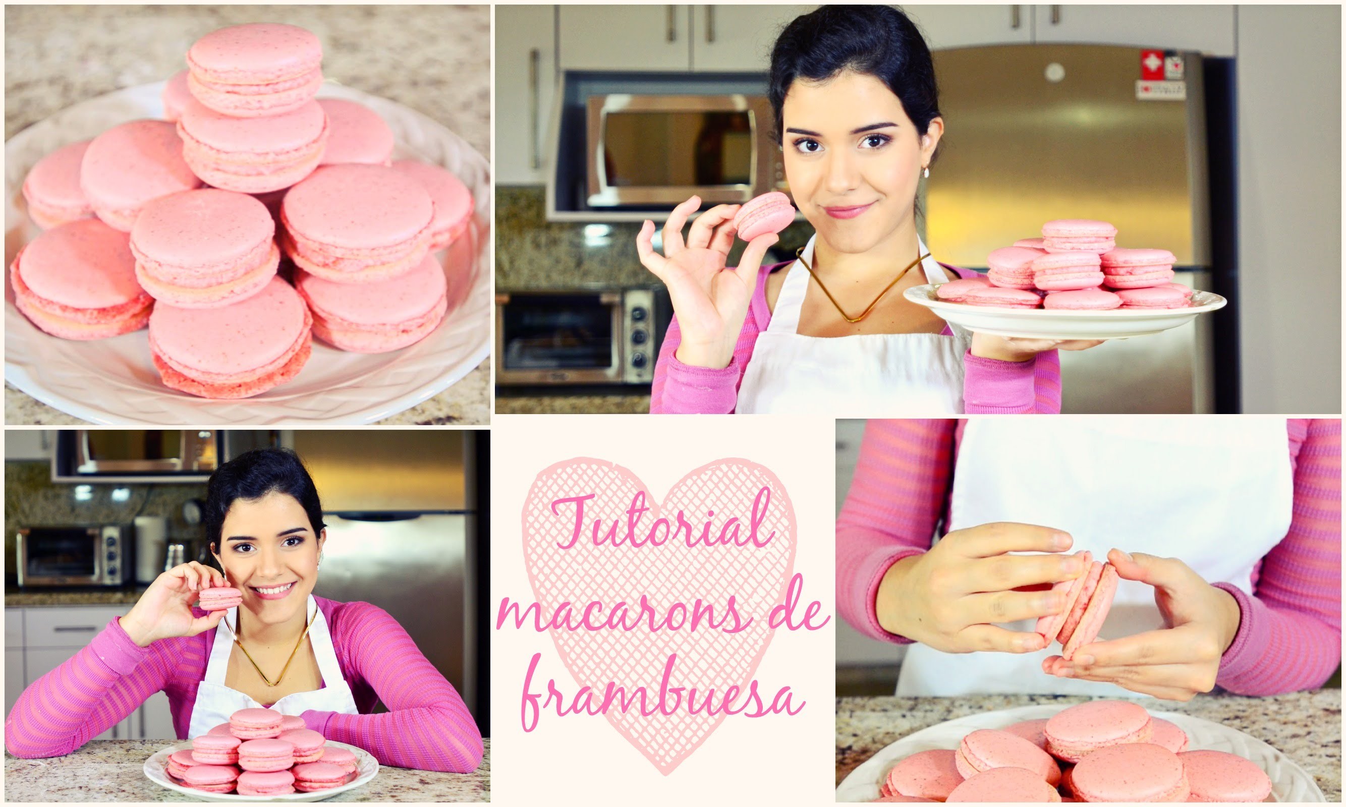 Cómo hacer macarons franceses de frambuesa (Idea de regalo)