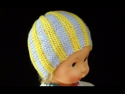 Cómo Tejer Gorrito para Recién Nacido-Newborn Baby Hat 2 Agujas (297)