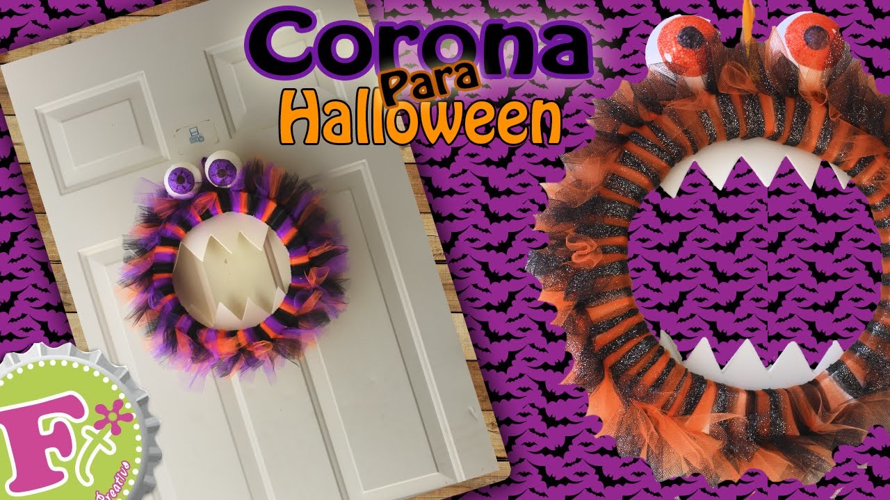 DIY: Corona Monster para Halloween!.Floritere