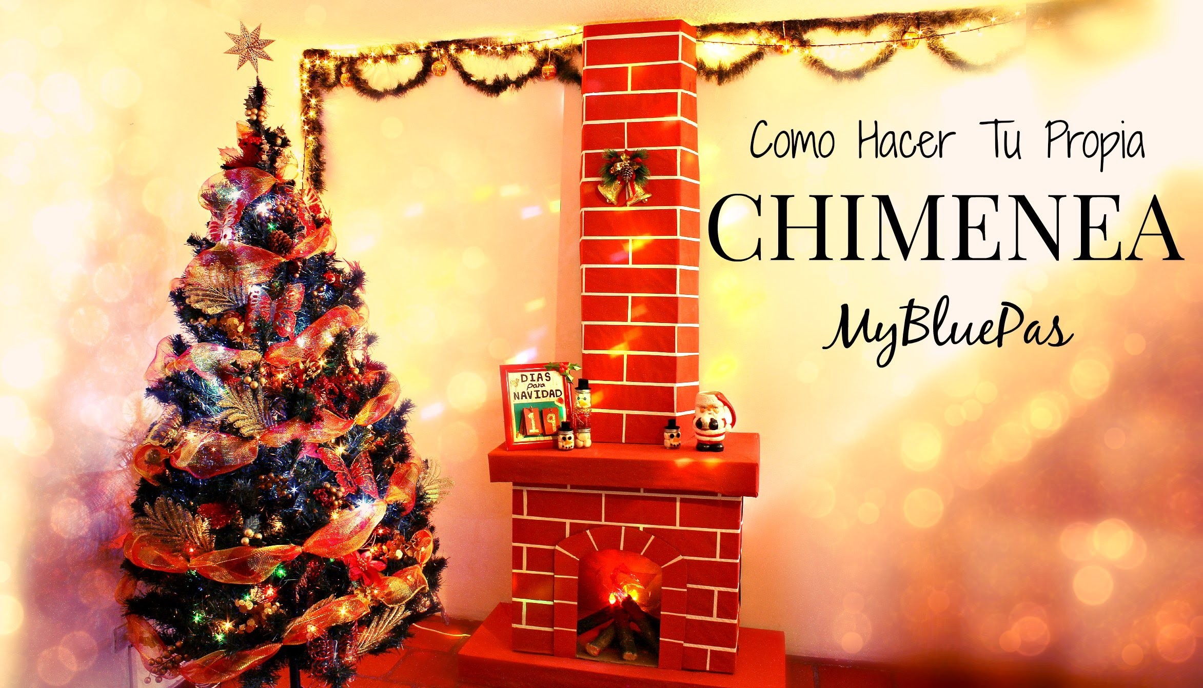 Como decorar para navidad. como hacer una chimenea. MyBluePas