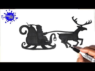 Como dibujar un trineo navidad,how to draw a sleigh christmas