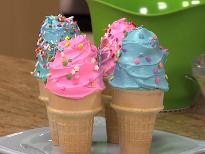 Cómo hacer pasteles en forma de conos de helado