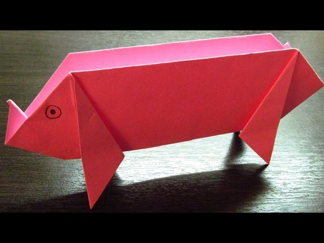 Como hacer un CERDO DE PAPEL | Animales de papel (Muy fácil)