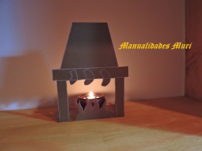 Manualidades. Silueta de chimenea para decorar en Navidad