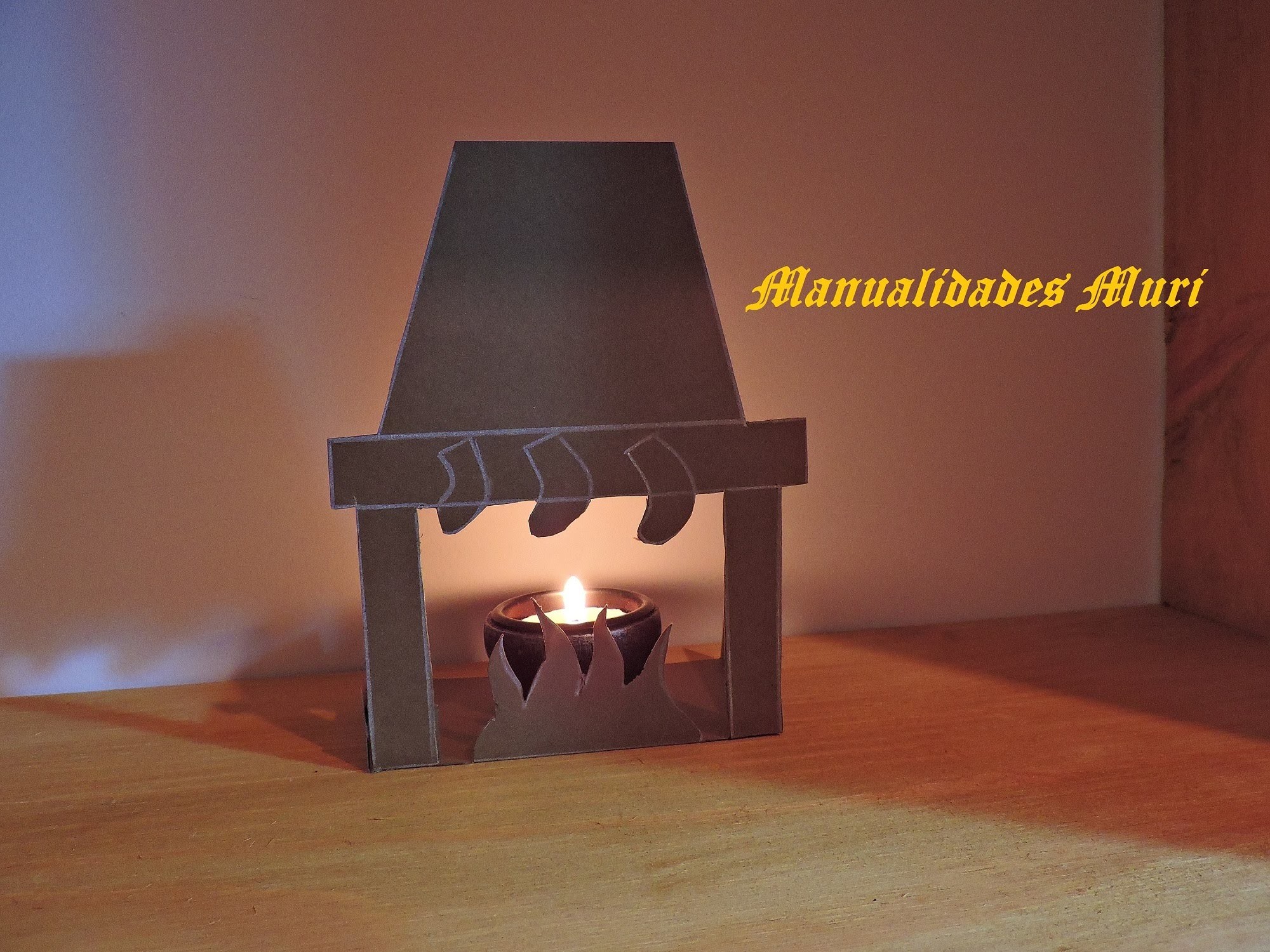 Manualidades. Silueta de chimenea para decorar en Navidad