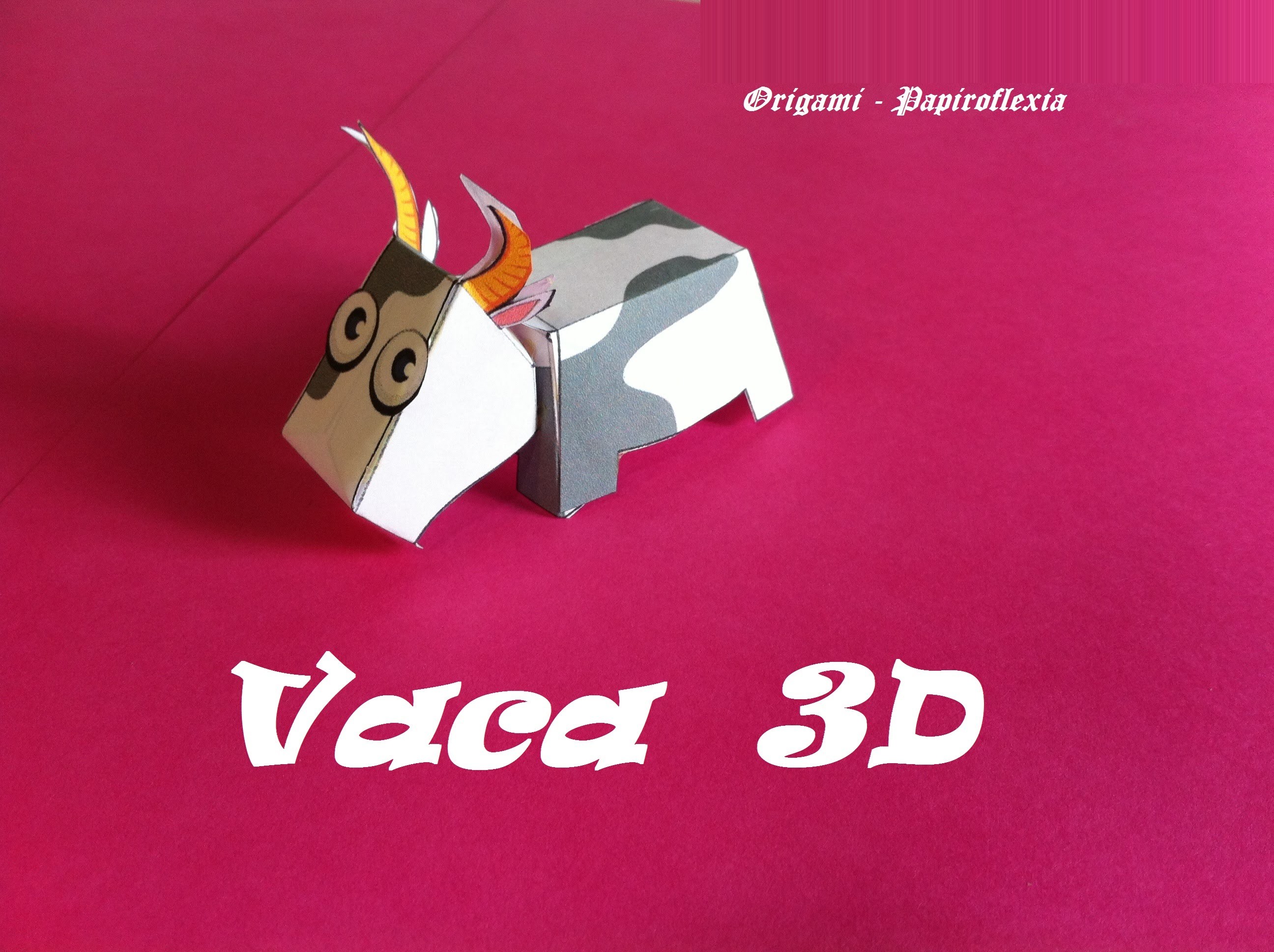 Paper Toys. Origami - Papiroflexia. Vaca 3D