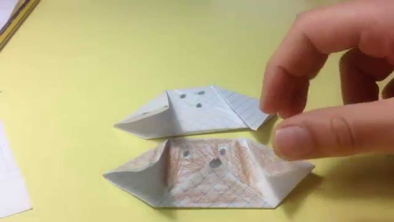 Papiroflexia. Origami  - Como hacer un perro de papel