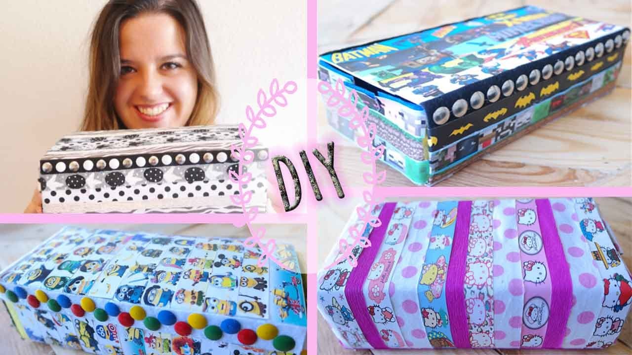 Caja estuche con tetrabricks decorada con Washi Tapes - DIY - Mery