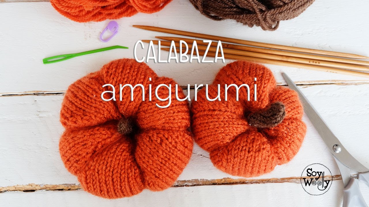 Calabaza Amigurumi tejida para decorar en Halloween