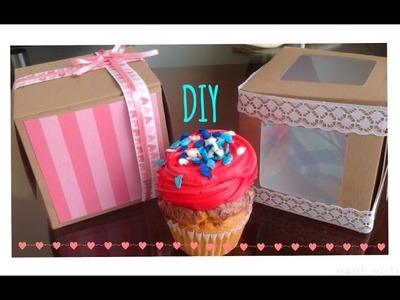 Como hacer una caja para cupcake o regalo l DIY