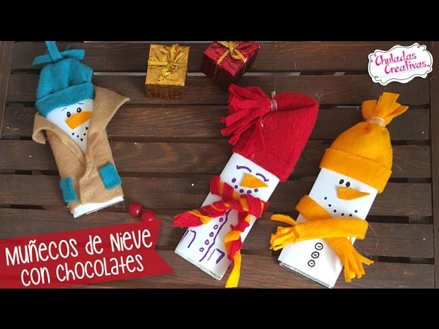 Muñecos de Nieve con Chocolates muy Navideños :: Chuladas Creativas