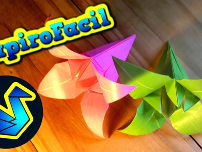 Origami Facil || Como hacer una flor de papel (lirio)