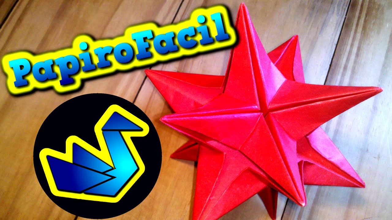 ORIGAMI FACIL || Como hacer una estrella de papel 3D
