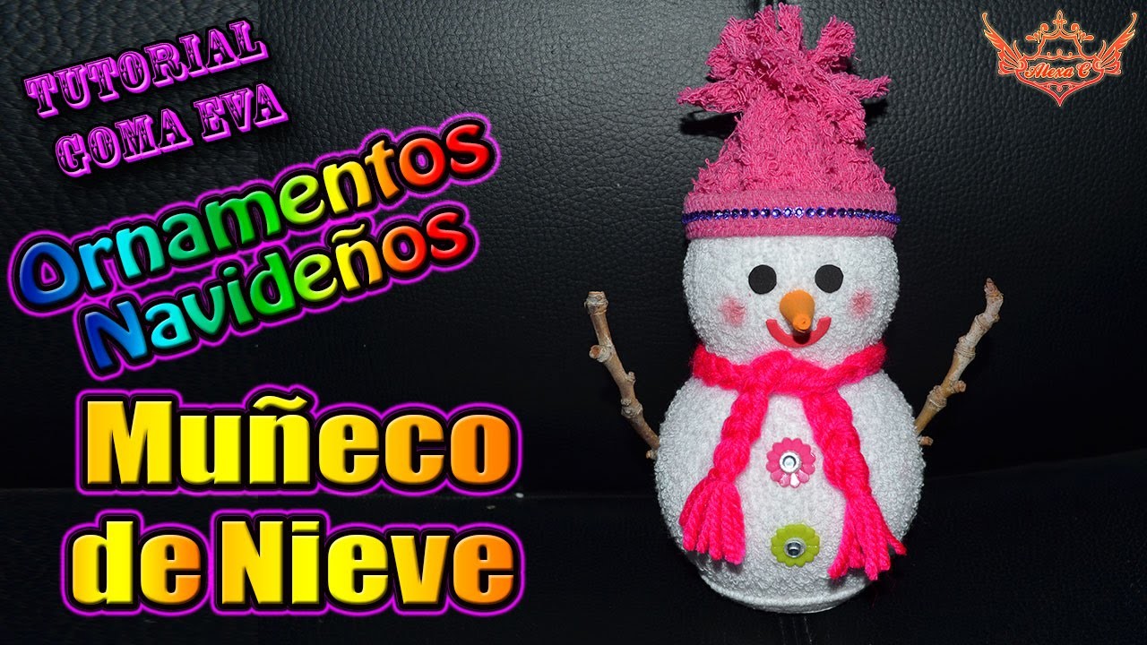 ♥ Tutorial Navidad: Ornamentos Navideños - Muñeco de Nieve en 3D♥