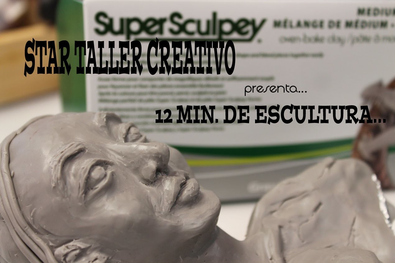12 minutos esculpiendo un rostro con arcilla polimérica Sculpey (1)