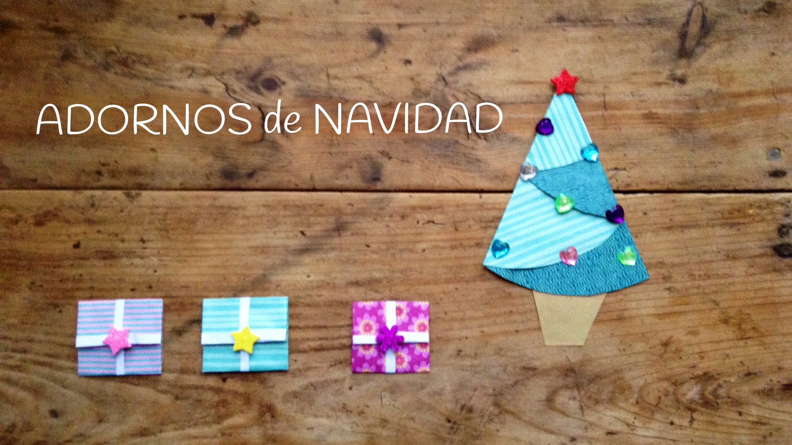 Adornos navideños para niños: regalos de origami