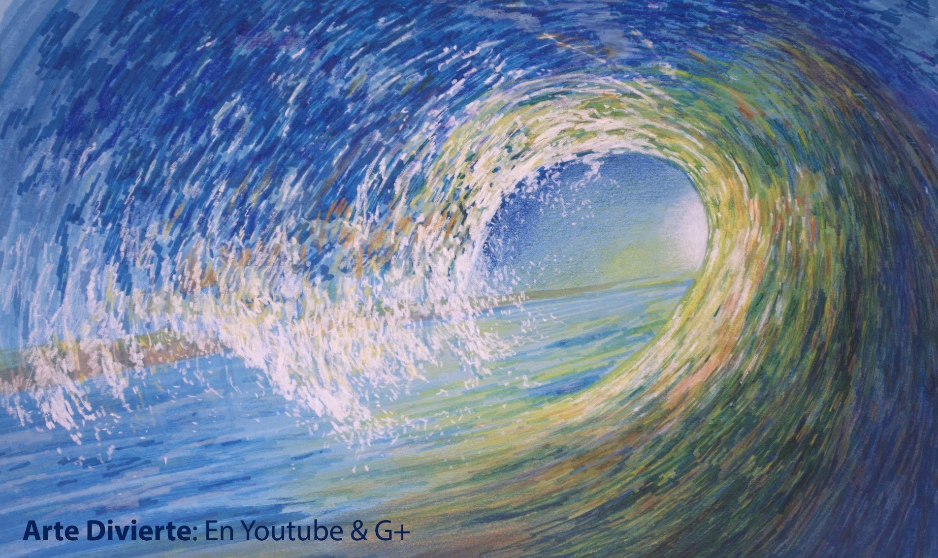 Cómo dibujar una ola de mar en movimiento- Arte Divierte.