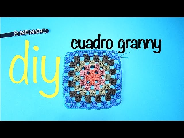 Cuadro abuelitas Punto Alto Ganchillo Crochet Granny Square DIY