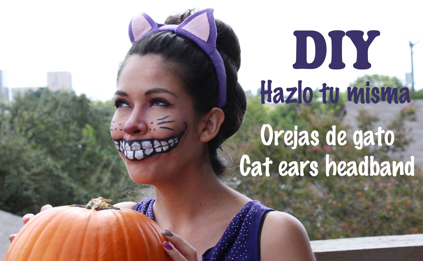 DIY Cheshire cat ears headband. Hazlo tu misma orejas de gato