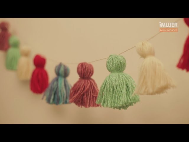 Guirnalda con lana | Decoración para fiestas | @iMujerHogar