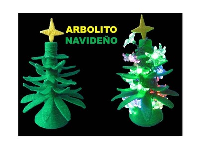 Manualidades navideñas. Árbol de navidad.RECICLAJE