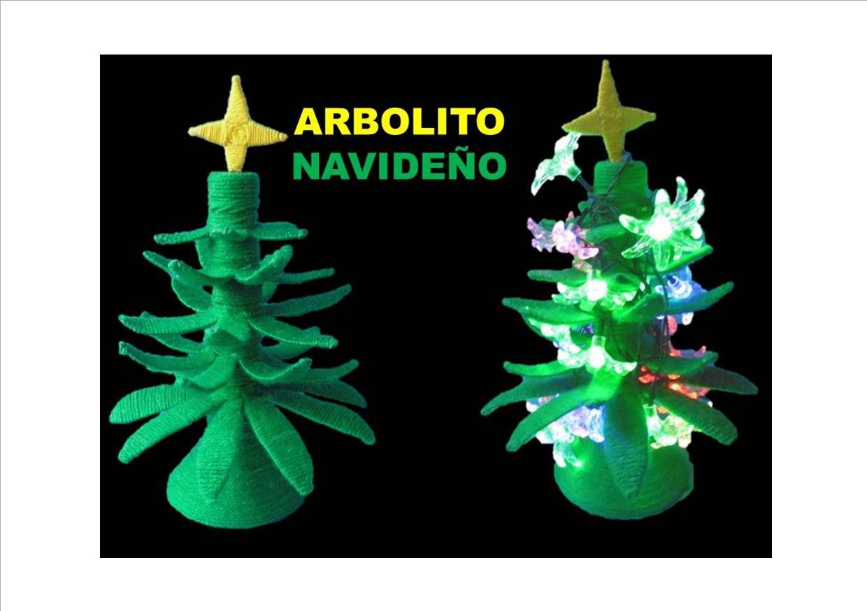 Manualidades navideñas. Árbol de navidad.RECICLAJE