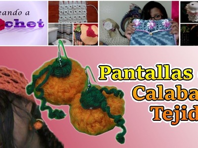 Pantallas o Aretes de Calabacita en Amigurumi